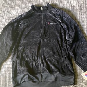 Champion black velvet outerwear